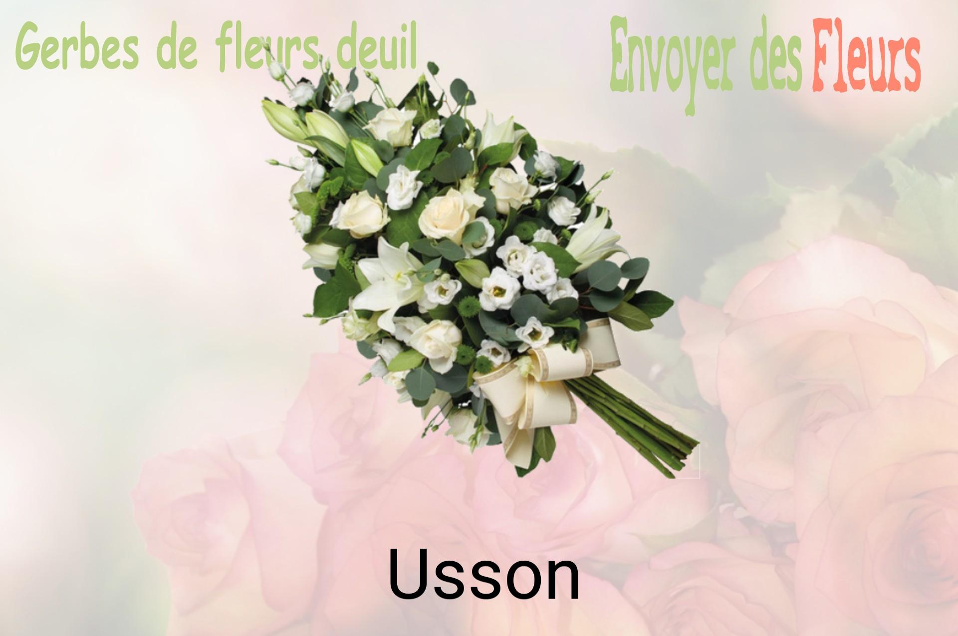 Gerbe de fleurs de deuil livrée à Usson